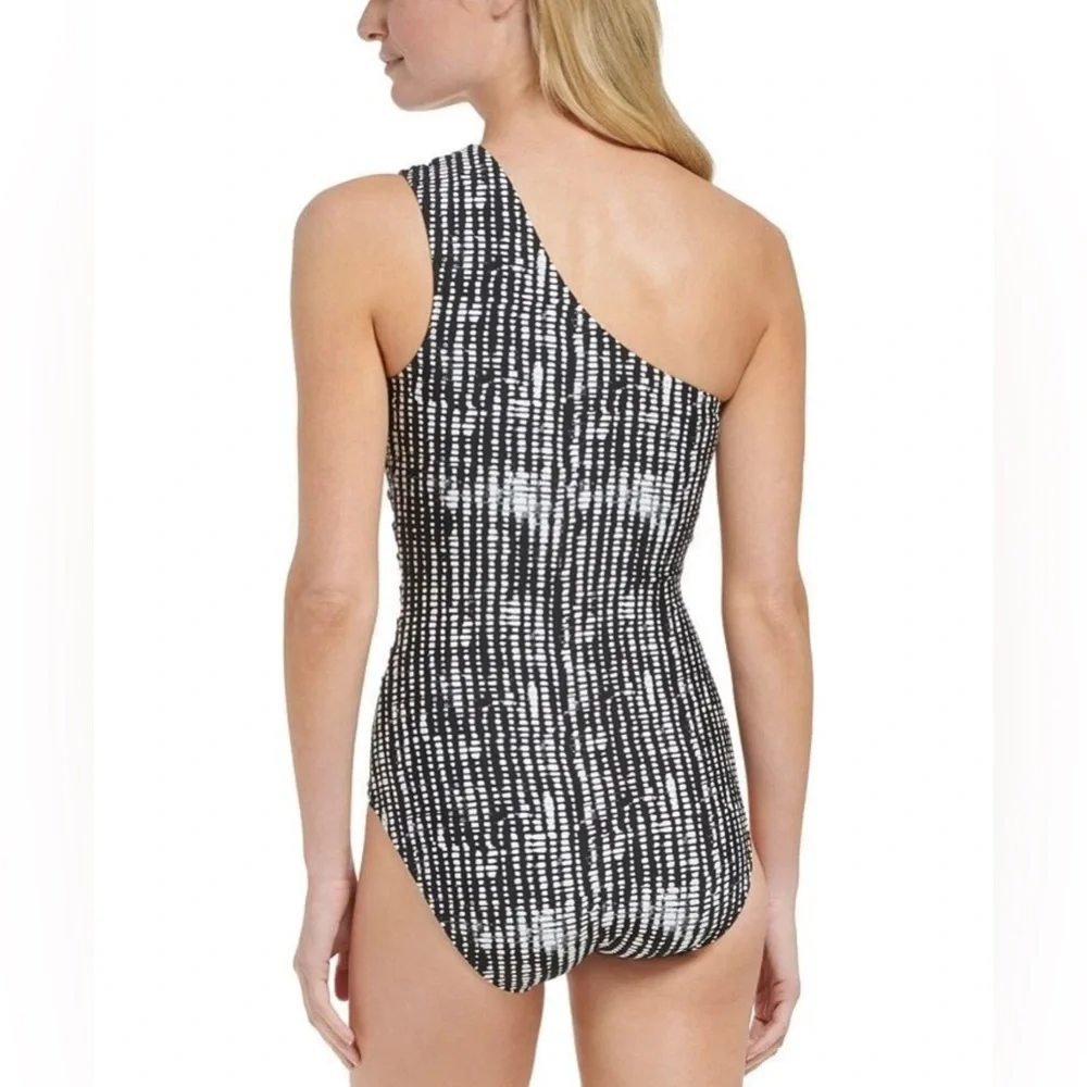 Calvin Klein One Shoulder Slimming Print 1pc Swimsuit‎ 12 Large